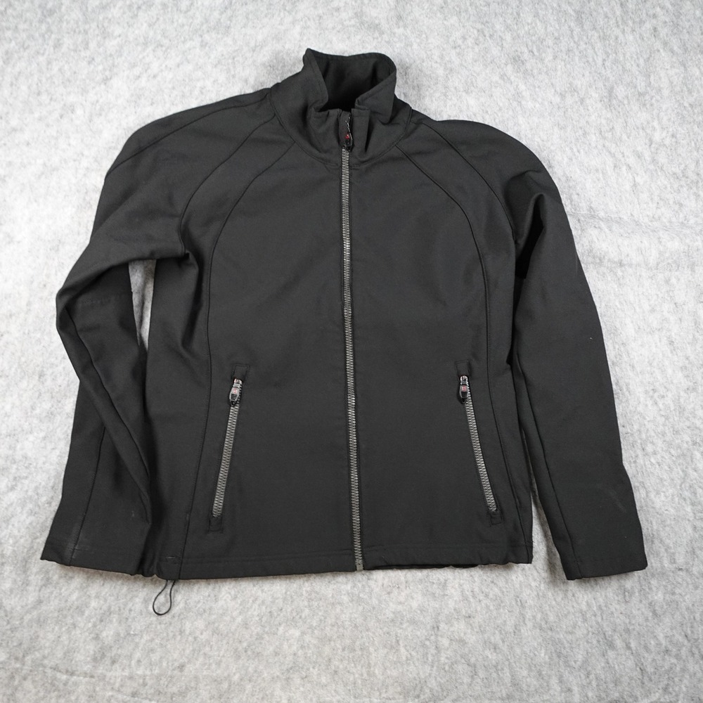 Victorinox Jacket Men Medium Black Technical Softshell Full Zip Mock Neck